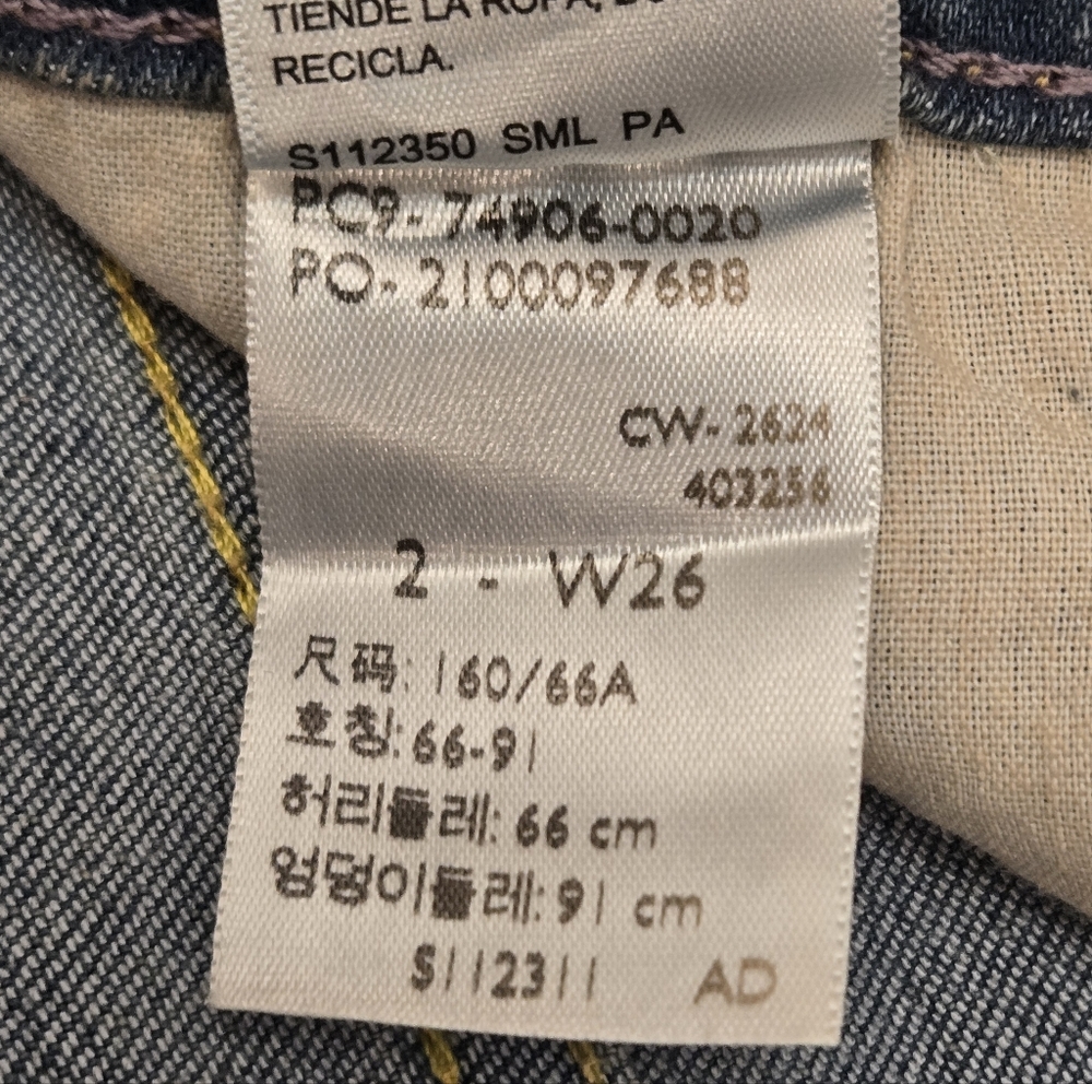 Levi Straus Signature Gold Mid Rise‎ Women Capris Size 2 W26 - Picture 10 of 14